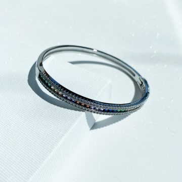 Silver Renkli Zirkon Taşlı Bileklik - Görsel 2