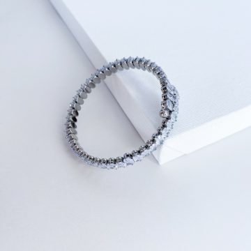 Silver Zirkon Taşlı Çelik Bileklik - Görsel 3