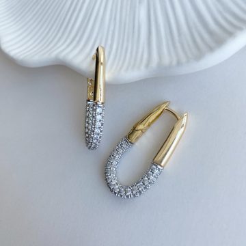 Tiffany Lock Taşlı Küpe