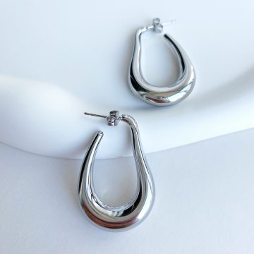 Silver Asimetrik Küpe