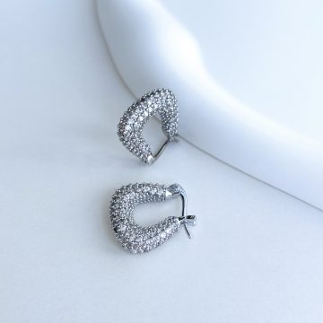 Luna Zirkon Silver Küpe