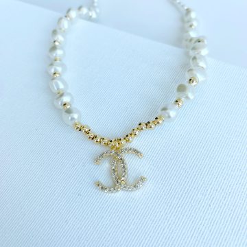Barok İnci Chanel Kolye - Görsel 2
